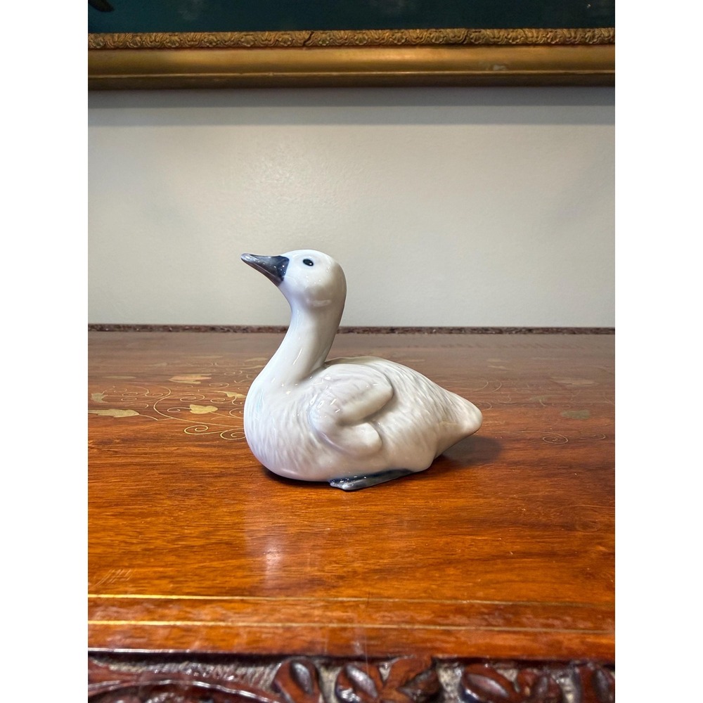 Vintage Royal Copenhagen Cygnet Stretching Figurine •  Model 361